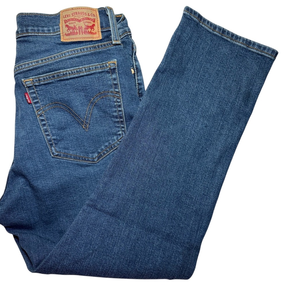 Levi's Women's Wedgie Straight Jeans W30 L28 High Rise Button Fly Jeans